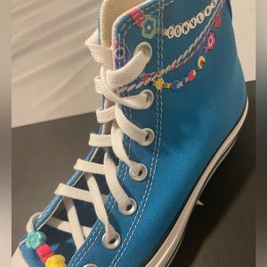 New Converse CTAS Lift HI Platform Embroidered Bracelet Women's Sz 6.5